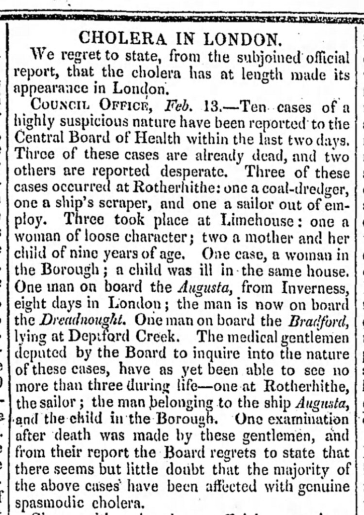 Overview Cholera Uncovered